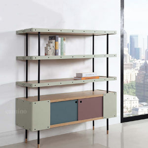 84.8" x 84.8" x 40" Beige Veneer Shelf