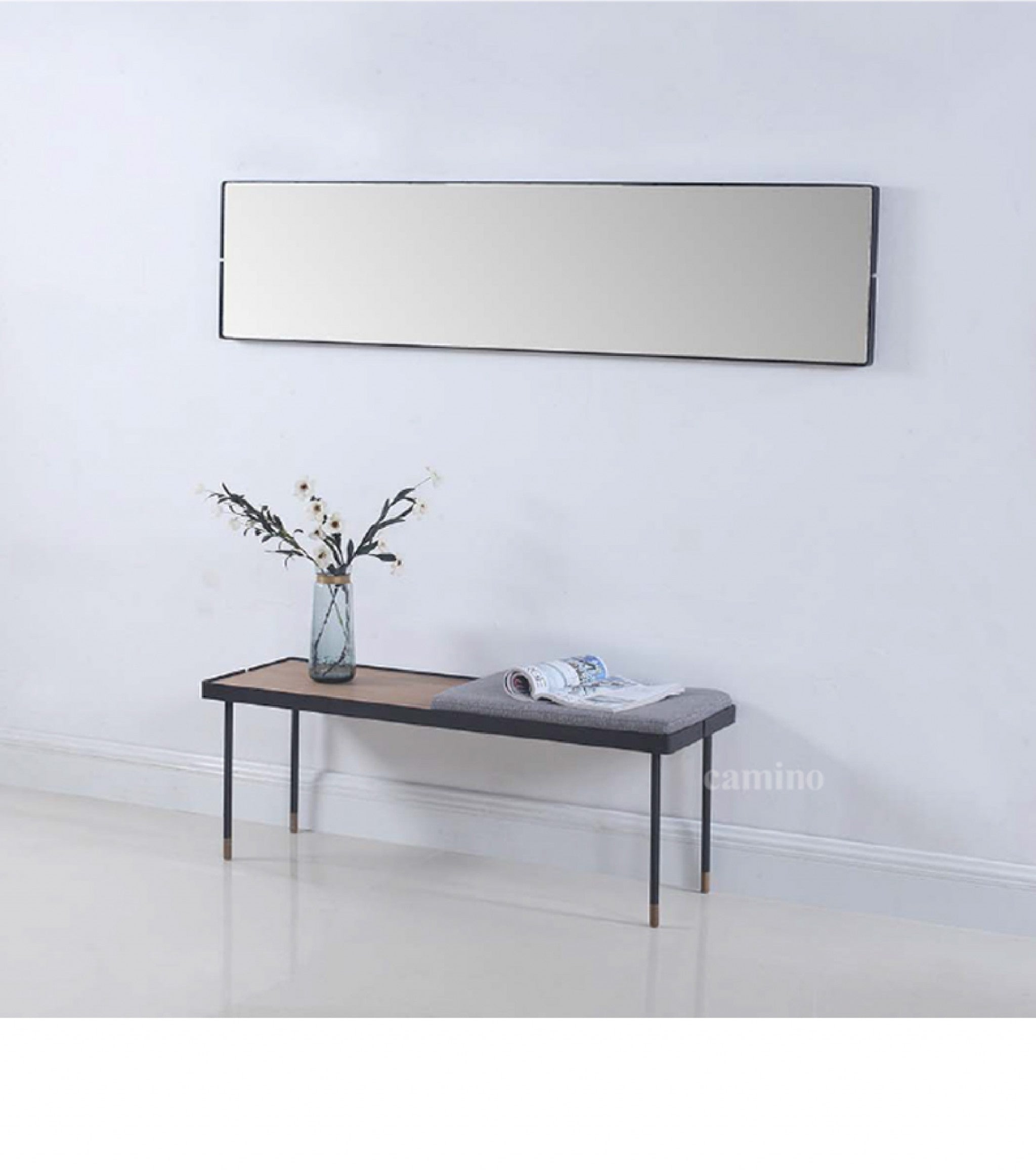 31.8" x 31.8" x 40" Beige Veneer Low Bench