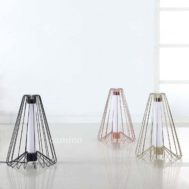 48" x 67" x 48" Smoke Steel  Floor Lamp