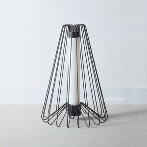 48" x 67" x 48" Smoke Steel  Floor Lamp