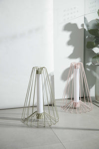 48" x 67" x 48" Pink Steel  Floor Lamp