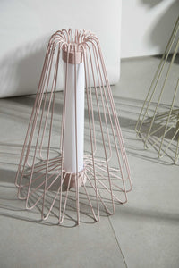 48" x 67" x 48" Pink Steel  Floor Lamp