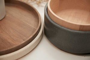 3" x 28.1" x 3" Smoked PVC Wood Large Twice Container
