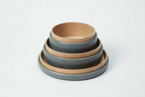 5" x 23.1" x 5" Gray PVC Wood Medium Twice Container