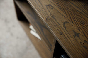 Warm Dark Finish Multi Compartment TV Stand or Media Center