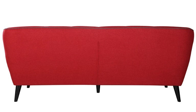 76" X 34" X 31" Red Polyester Sofa