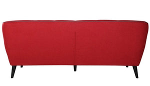 76" X 34" X 31" Red Polyester Sofa