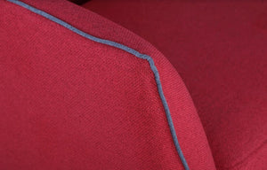 76" X 34" X 31" Red Polyester Sofa