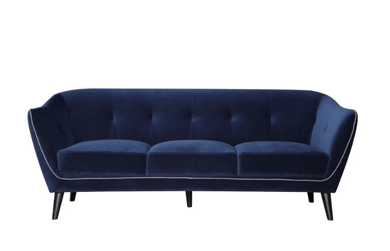 76" X 34" X 31" Blue Polyester Sofa