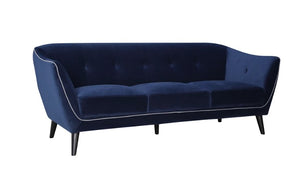 76" X 34" X 31" Blue Polyester Sofa