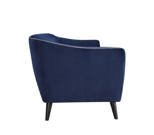 76" X 34" X 31" Blue Polyester Sofa