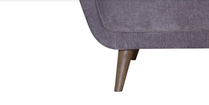 Gray Fabric Finish Sofa with Solid Wood Ash Fluted Legs