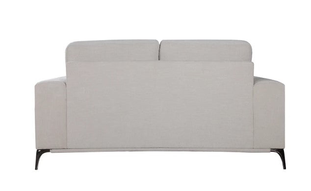 65" X 39" X 35" Beige Polyester Loveseat