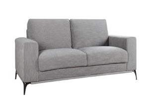 65" X 39" X 35" Silver Polyester Loveseat
