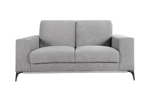 65" X 39" X 35" Silver Polyester Loveseat