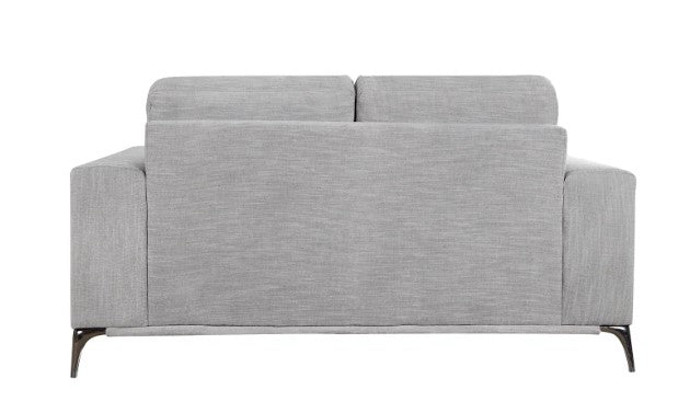 65" X 39" X 35" Silver Polyester Loveseat