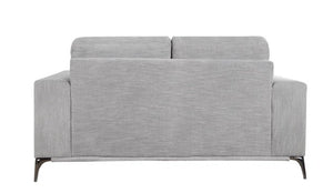 65" X 39" X 35" Silver Polyester Loveseat