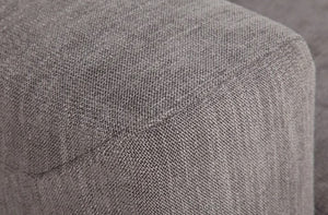 65" X 39" X 35" Silver Polyester Loveseat