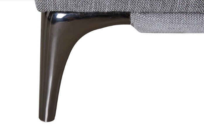 65" X 39" X 35" Silver Polyester Loveseat