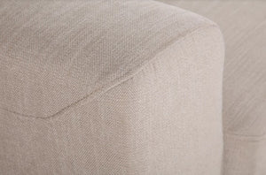 80" X 39" X 35" Beige Polyester Sofa