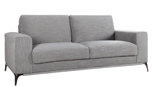 80" X 39" X 35" Silver Polyester Sofa