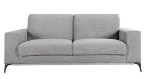 80" X 39" X 35" Silver Polyester Sofa