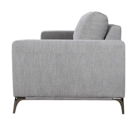 80" X 39" X 35" Silver Polyester Sofa