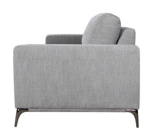 80" X 39" X 35" Silver Polyester Sofa