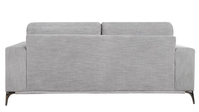 80" X 39" X 35" Silver Polyester Sofa