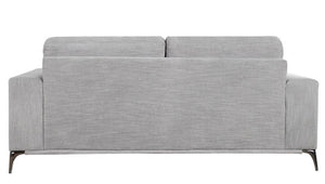 80" X 39" X 35" Silver Polyester Sofa