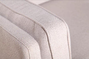 68" X 39" X 34" Light Taupe Polyester Loveseat
