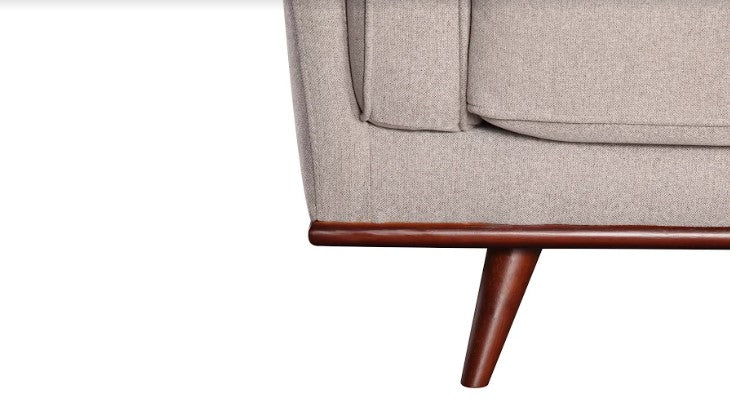 68" X 39" X 34" Light Taupe Polyester Loveseat