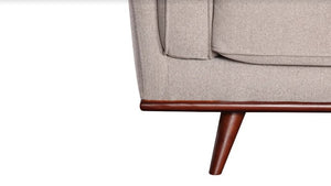 68" X 39" X 34" Light Taupe Polyester Loveseat