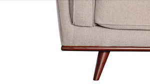 90" X 39" X 34" Light Taupe Polyester Sofa