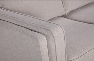 90" X 39" X 34" Light Taupe Polyester Sofa