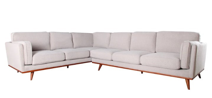 95" X 123" X 34" Light Taupe Polyester Raf Sectional