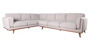 95" X 123" X 34" Light Taupe Polyester Raf Sectional