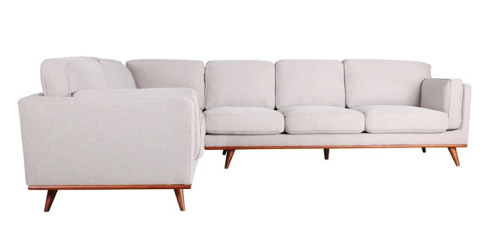 95" X 123" X 34" Light Taupe Polyester Raf Sectional
