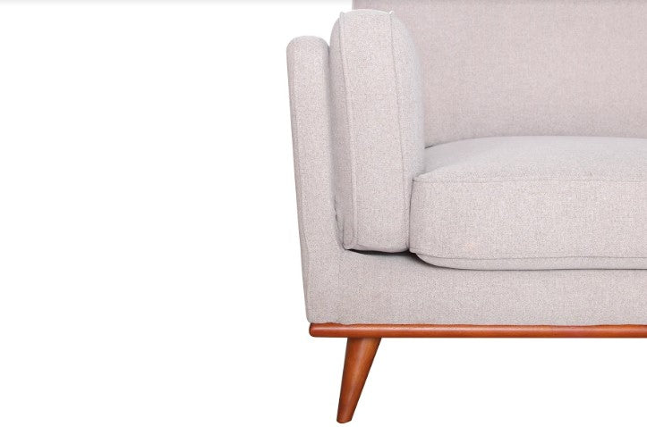 95" X 123" X 34" Light Taupe Polyester Raf Sectional