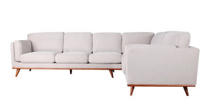 95" X 123" X 34" Light Taupe Polyester Laf Sectional