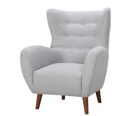 34" X 33" X 42" Dark Gray Polyester Wingback Chair