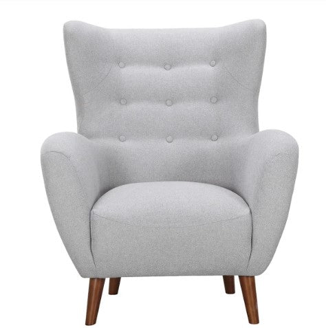 34" X 33" X 42" Dark Gray Polyester Wingback Chair