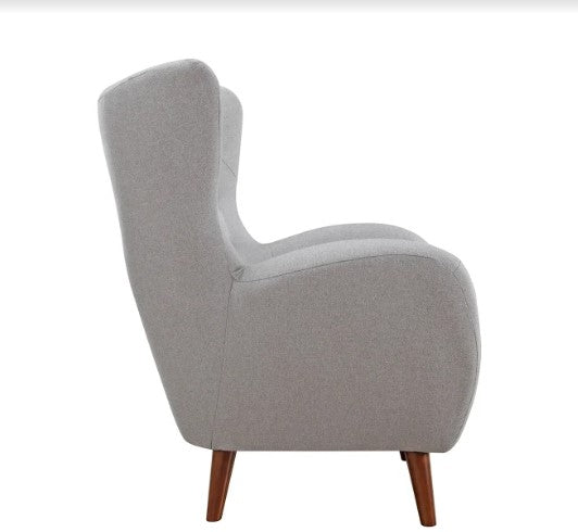 34" X 33" X 42" Dark Gray Polyester Wingback Chair