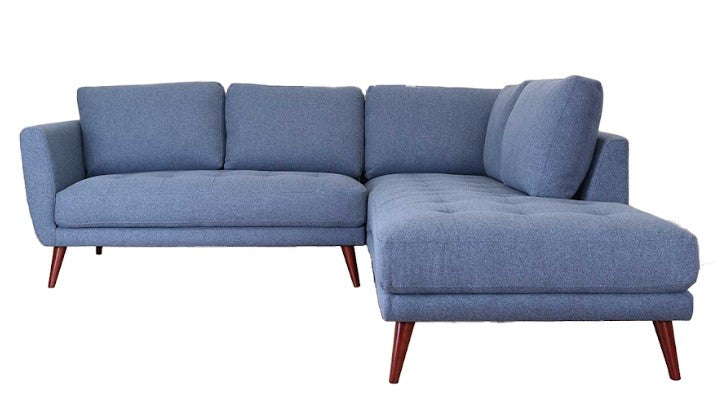 95" X 88" X 36" Blue Polyester Raf Sectional
