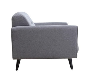 64" X 37" X 32" Gray Polyester Loveseat