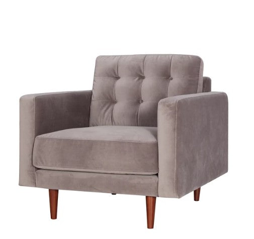 36" X 38" X 35" Taupe Polyester Chair