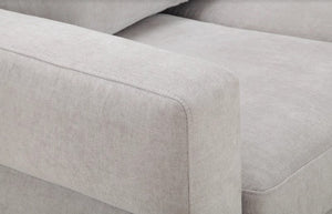 93" X 37" X 36" Light Taupe Polyester Sofa