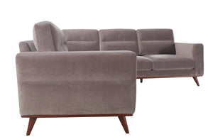 96" X 97" X 36" Taupe Polyester Sectional