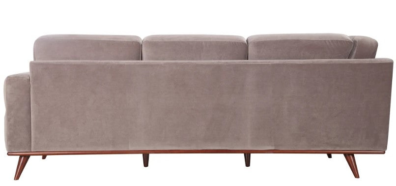96" X 97" X 36" Taupe Polyester Sectional