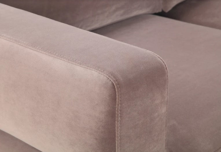 96" X 97" X 36" Taupe Polyester Sectional